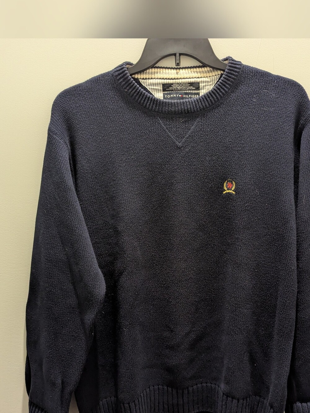 Preppy 90s Tommy Hilfiger Crew Neck Mens Sweater Size Large